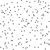 Black on White Confetti Party Squares 